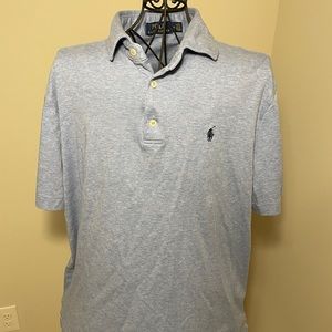 Light Blue Heather polo shirt, size M